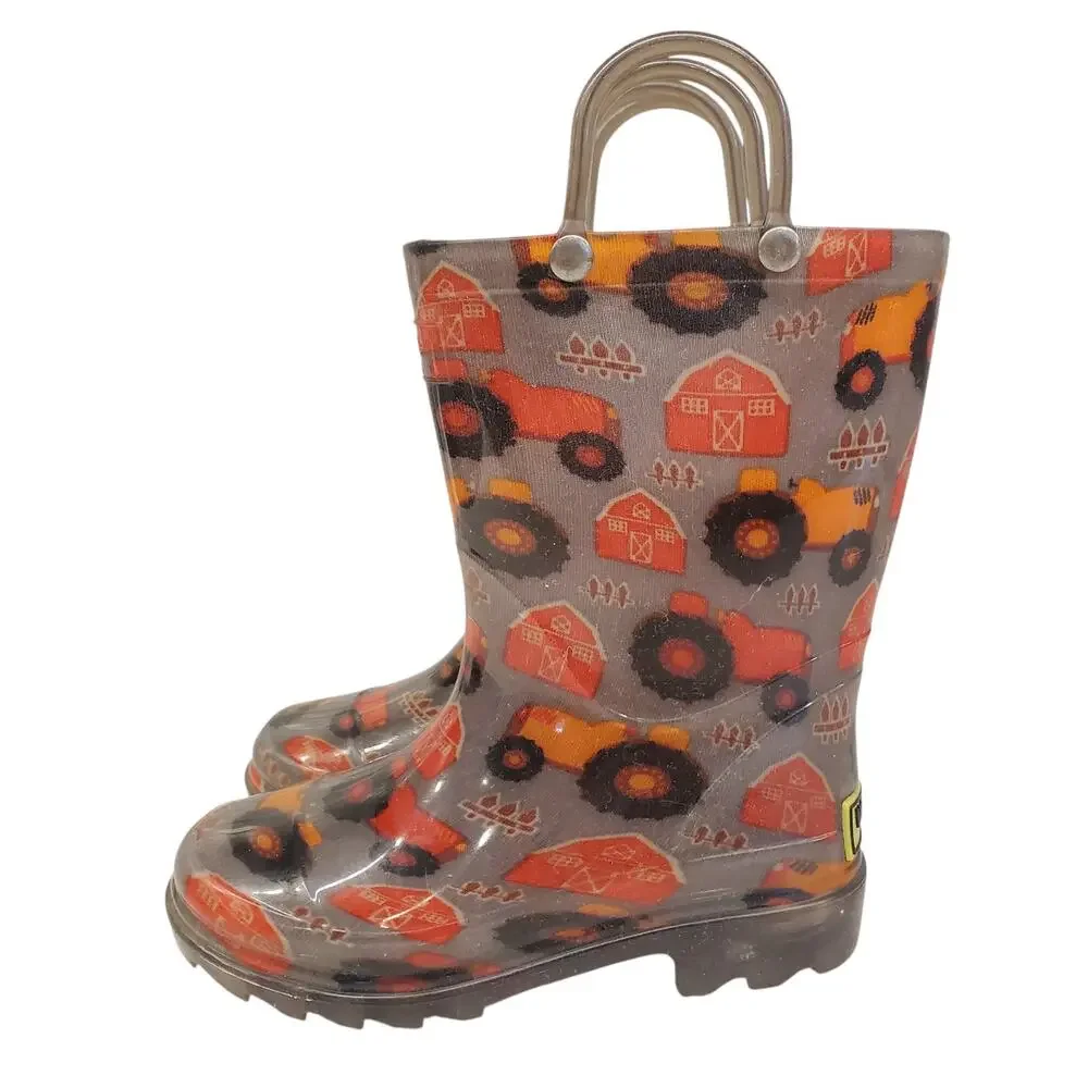Western Chief Tractor Rain Boots Light Up Heels Size 9/10 Farm Boots